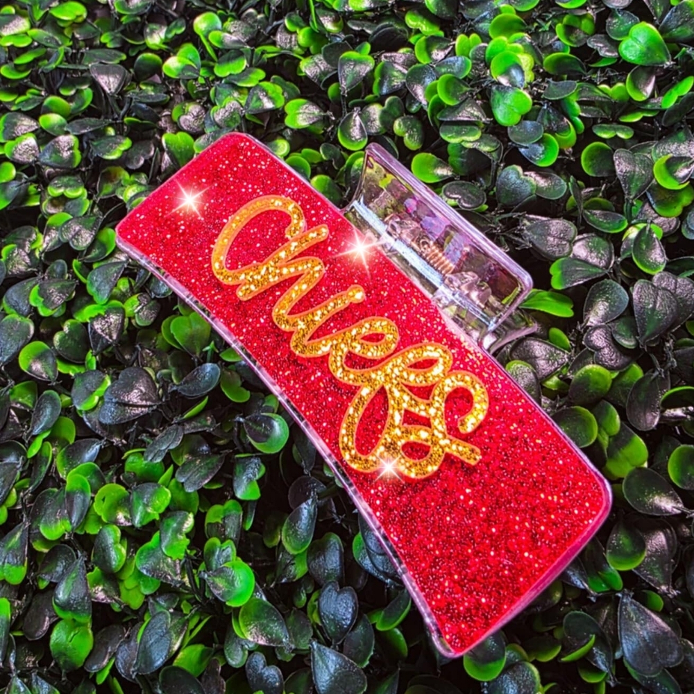 Large Chiefs Glitter Claw Clip